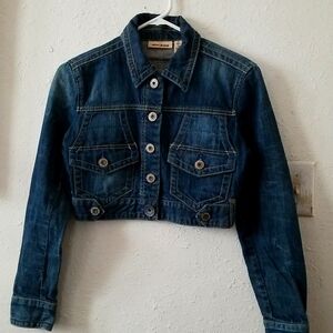 DKNY VTG denim moto jacket 1989